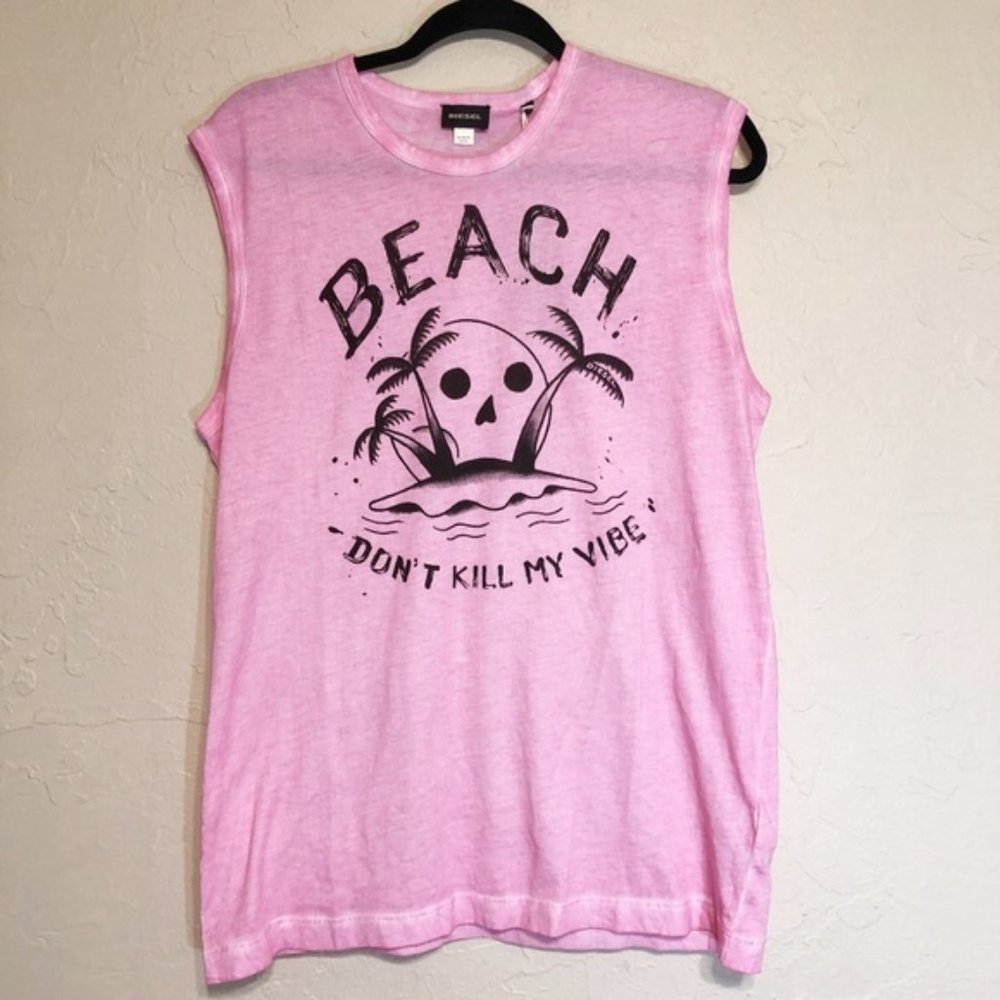 Diesel Graphic Tank Beach Don’t Kill My Vibe Large
